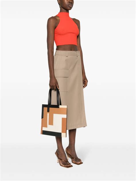 fendi medium flip tote|Fendi tote shopper.